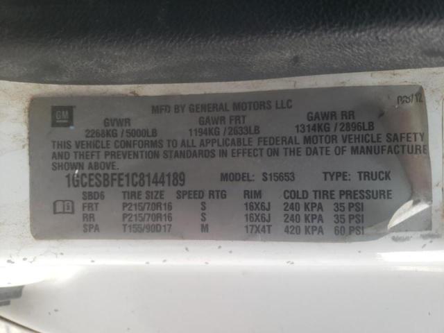 Photo 10 from auction – 2012 CHEVROLET COLORADO with VIN 1GCESBFE1C8144189