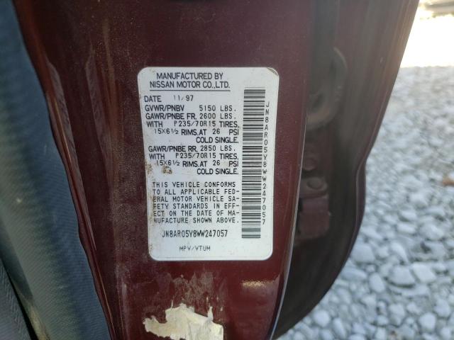 Photo 10 from auction – 1998 NISSAN PATHFINDER with VIN JN8AR05Y8WW247057