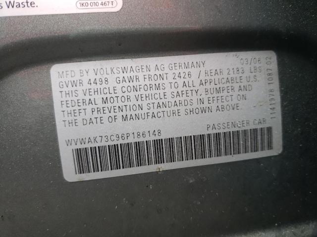 Photo 10 from auction – 2006 VOLKSWAGEN PASSAT 2.0 with VIN WVWAK73C96P186148