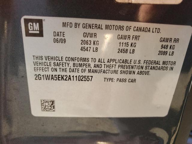 Photo 10 from auction – 2010 CHEVROLET IMPALA LS with VIN 2G1WA5EK2A1102557