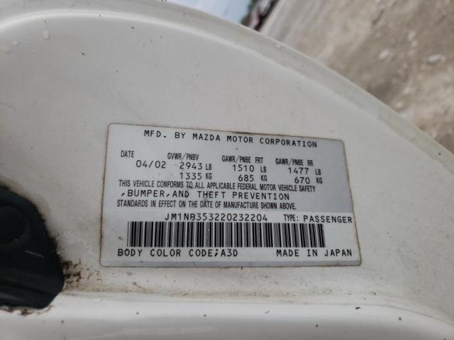 Photo 10 from auction – 2002 MAZDA MX-5 MIATA with VIN JM1NB353220232204