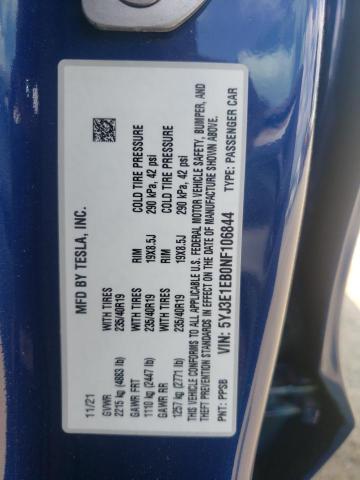 Photo 10 from auction – 2022 TESLA MODEL 3 with VIN 5YJ3E1EB0NF106844