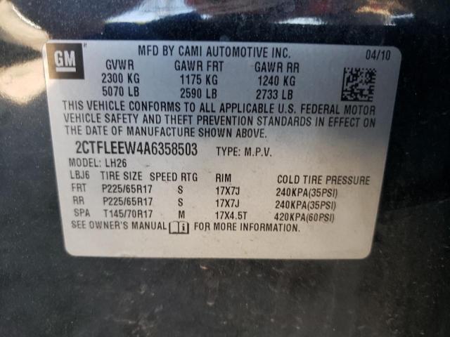 Photo 10 from auction – 2010 GMC TERRAIN SL with VIN 2CTFLEEW4A6358503