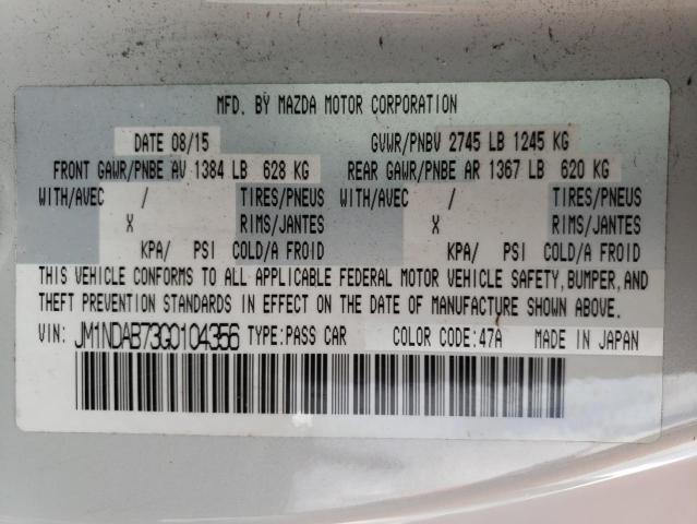 Photo 10 from auction – 2016 MAZDA MX-5 MIATA with VIN JM1NDAB73G0104356