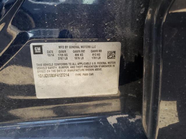 Photo 10 from auction – 2015 CHEVROLET SONIC LT with VIN 1G1JC5SB3F4127214