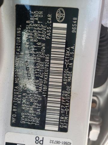 Photo 10 from auction – 2014 TOYOTA CAMRY L with VIN 4T1BF1FKXEU792885