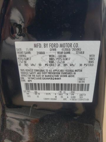 Photo 10 from auction – 2010 FORD ESCAPE LIM with VIN 1FMCU0EG0AKB24441