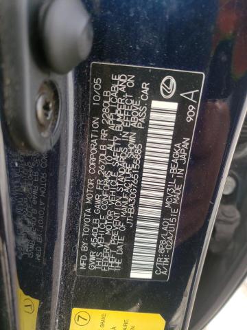 Photo 10 from auction – 2006 LEXUS ES 330 with VIN JTHBA30G765155885