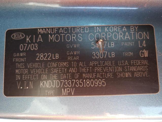 Photo 10 from auction – 2003 KIA SORENTO EX with VIN KNDJD733735180995