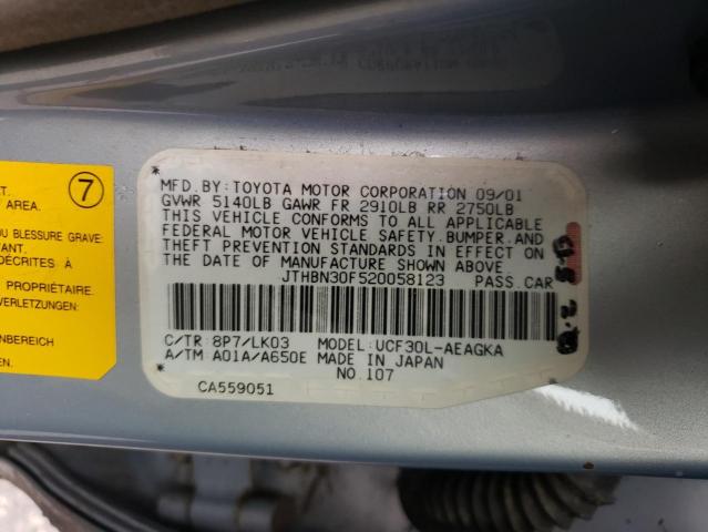 Photo 10 from auction – 2002 LEXUS LS 430 with VIN JTHBN30F520058123