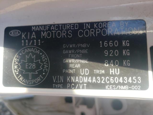 Photo 10 from auction – 2012 KIA RIO LX with VIN KNADM4A32C6043453