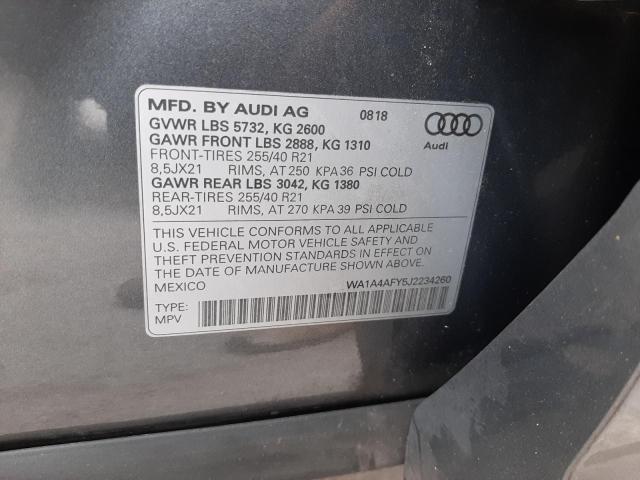 Photo 10 from auction – 2018 AUDI SQ5 PREMIU with VIN WA1A4AFY5J2234260