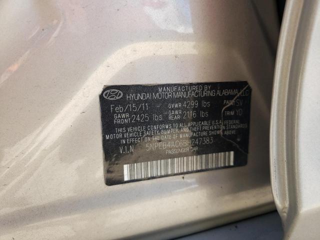 Photo 10 from auction – 2011 HYUNDAI SONATA GLS with VIN 5NPEB4AC6BH247383