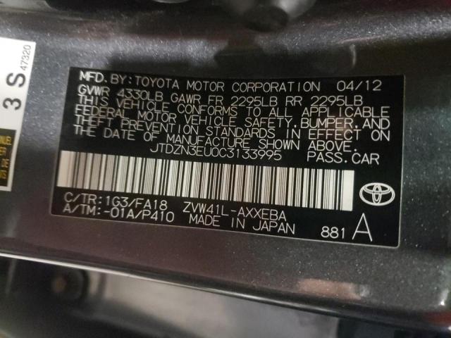 Photo 10 from auction – 2012 TOYOTA PRIUS V with VIN JTDZN3EU0C3133995