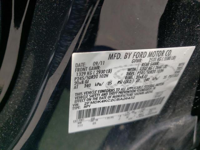 Photo 10 from auction – 2012 FORD EDGE LIMIT with VIN 2FMDK4KC2CBA26432