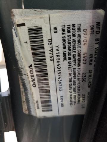صورة رقم 10 من المزاد - 2005 VOLVO S60 مع VIN YV1RS640152436733