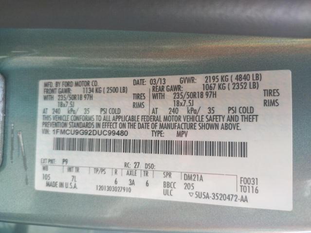 صورة رقم 10 من المزاد - 2013 FORD ESCAPE SE مع VIN 1FMCU9G92DUC99480