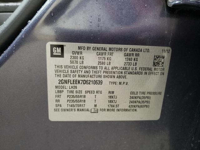 Photo 10 from auction – 2013 CHEVROLET EQUINOX LT with VIN 2GNFLEEK7D6210639