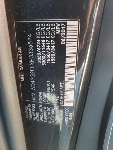Photo 10 from auction – 2017 MERCEDES-BENZ METRIS with VIN WD4PG2EEXH3336524