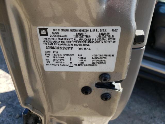 Photo 10 from auction – 2002 BUICK RENDEZVOUS with VIN 3G5DB03E32S563131