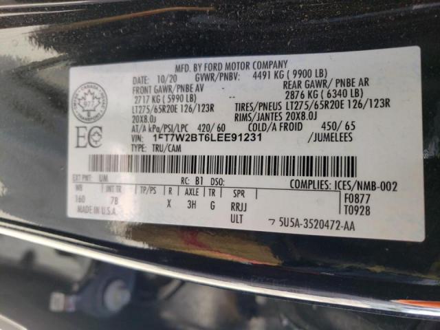 Photo 10 from auction – 2020 FORD F250 SUPER with VIN 1FT7W2BT6LEE91231