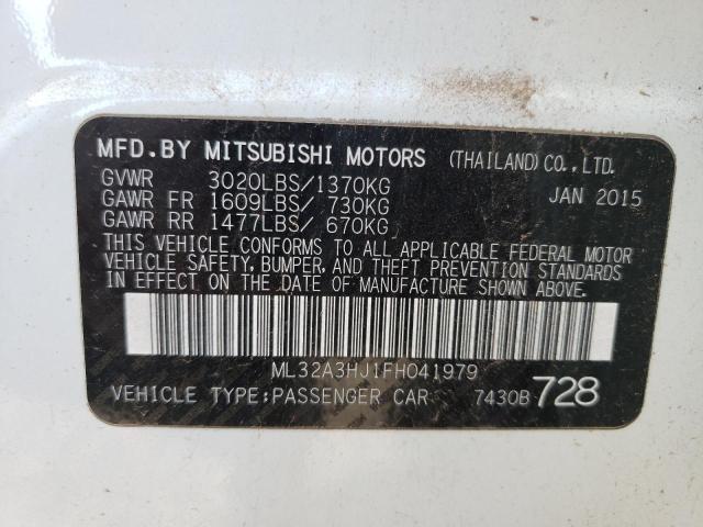 Photo 10 from auction – 2015 MITSUBISHI MIRAGE DE with VIN ML32A3HJ1FH041979