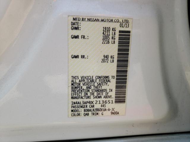 Photo 10 from auction – 2013 NISSAN ALTIMA 2.5 with VIN 1N4AL3AP4DC213651