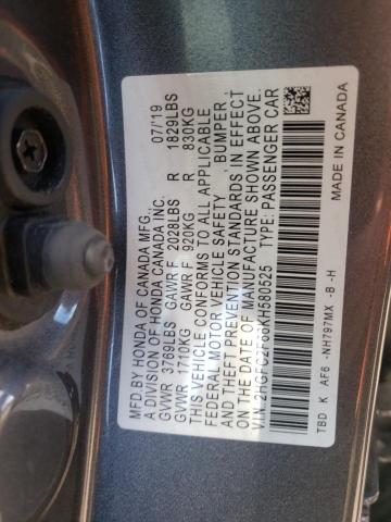 Photo 10 from auction – 2019 HONDA CIVIC LX with VIN 2HGFC2F66KH580525