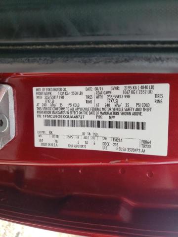 Photo 10 from auction – 2016 FORD ESCAPE SE with VIN 1FMCU9G9XGUA48727