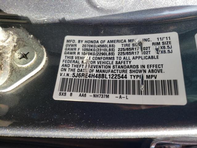Photo 10 from auction – 2011 HONDA CR-V SE with VIN 5J6RE4H48BL122544