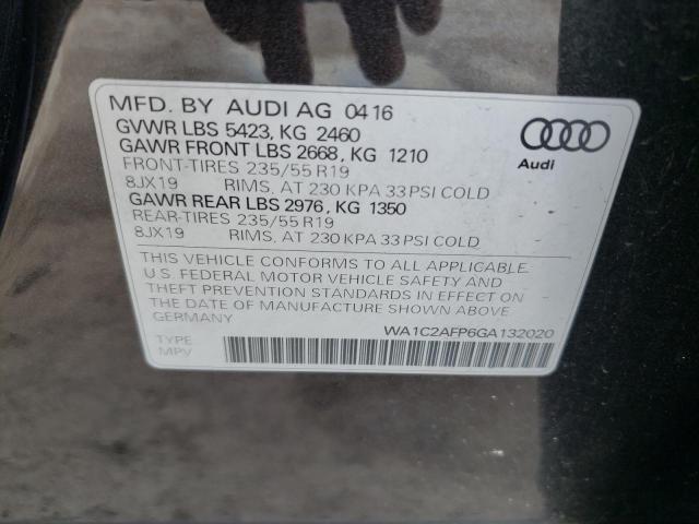 Photo 10 from auction – 2016 AUDI Q5 PREMIUM with VIN WA1C2AFP6GA132020