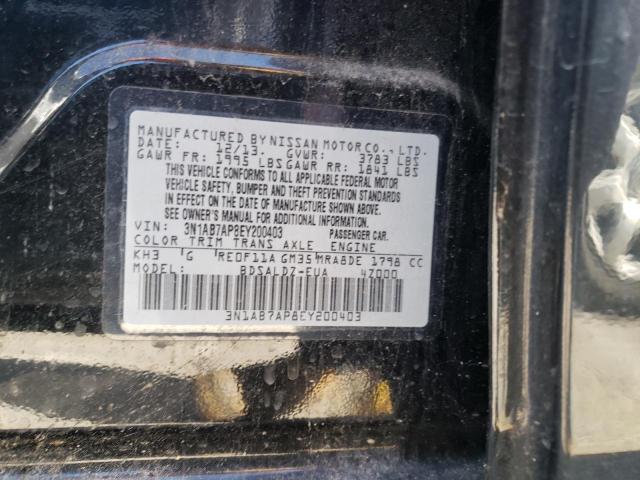 Photo 10 from auction – 2014 NISSAN SENTRA S with VIN 3N1AB7AP8EY200403