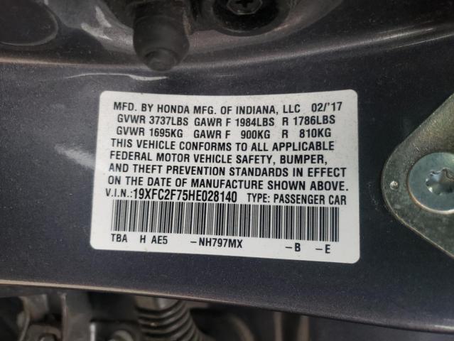 Photo 10 from auction – 2017 HONDA CIVIC EX with VIN 19XFC2F75HE028140