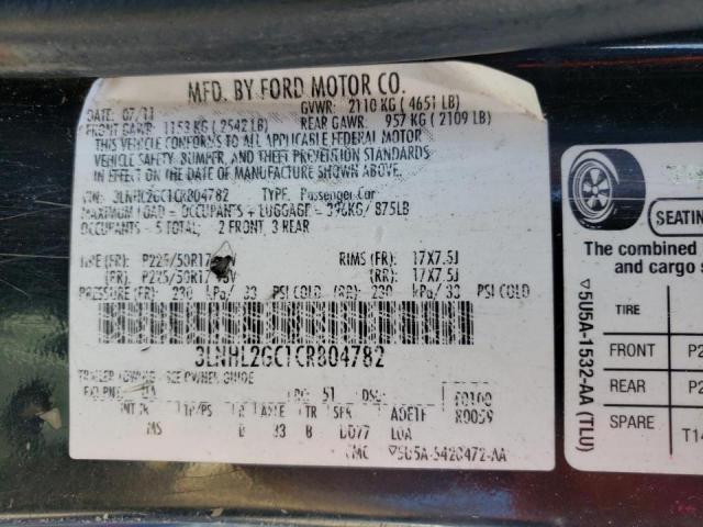 Photo 10 from auction – 2012 LINCOLN MKZ with VIN 3LNHL2GC1CR804782