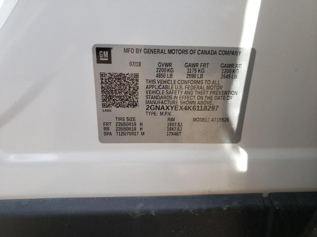 Photo 10 from auction – 2019 CHEVROLET EQUINOX PR with VIN 2GNAXYEX4K6118297