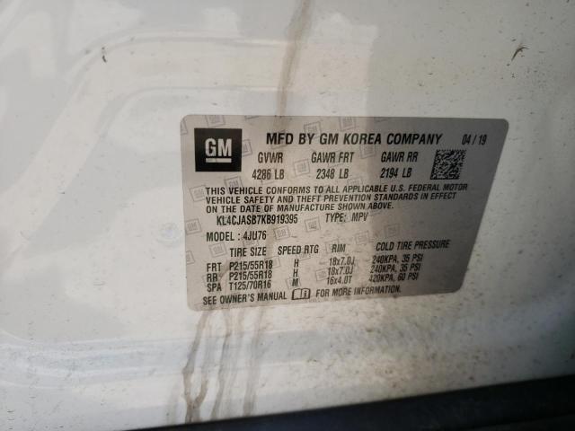 Photo 10 from auction – 2019 BUICK ENCORE PRE with VIN KL4CJASB7KB919395