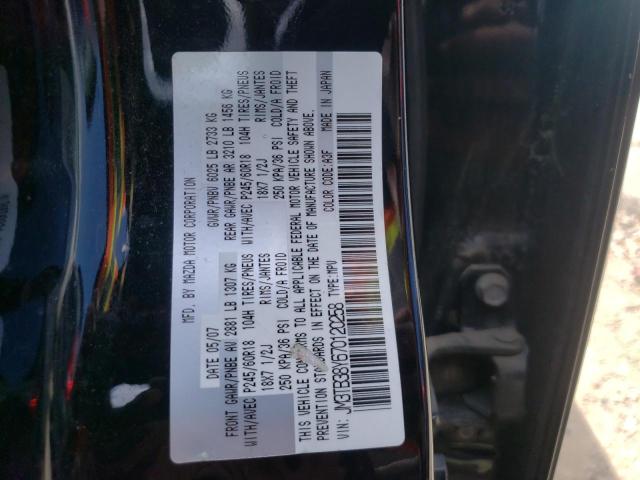 Photo 10 from auction – 2007 MAZDA CX-9 with VIN JM3TB38Y670120258