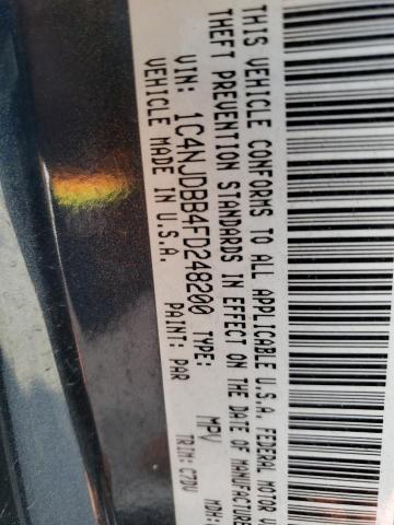 Photo 10 from auction – 2015 JEEP COMPASS SP with VIN 1C4NJDBB4FD248200
