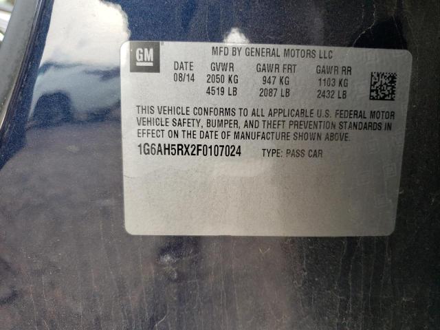 Photo 10 from auction – 2015 CADILLAC ATS LUXURY with VIN 1G6AH5RX2F0107024