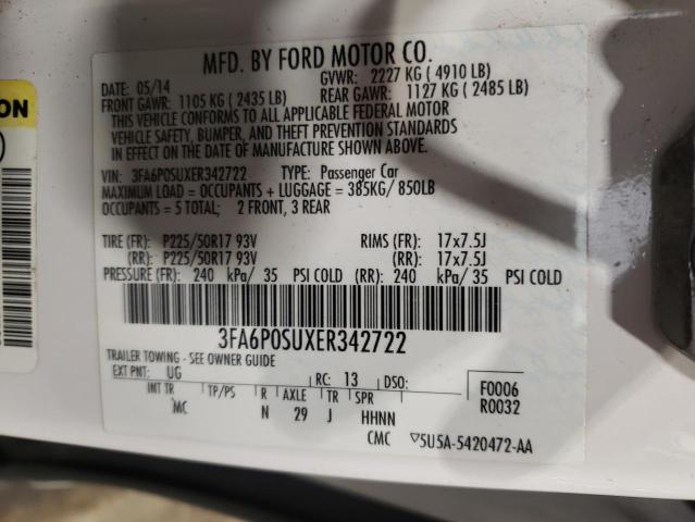 Photo 10 from auction – 2014 FORD FUSION TIT with VIN 3FA6P0SUXER342722