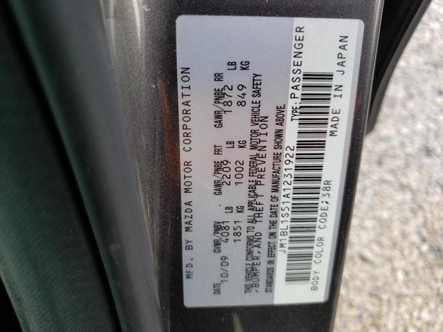 Photo 10 from auction – 2010 MAZDA 3 S with VIN JM1BL1S51A1231922