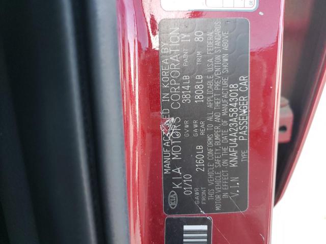 Photo 10 from auction – 2010 KIA FORTE EX with VIN KNAFU4A23A5843018
