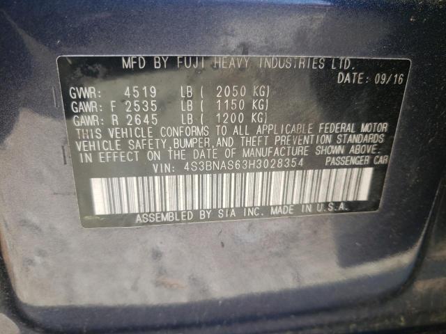 Photo 10 from auction – 2017 SUBARU LEGACY SPO with VIN 4S3BNAS63H3028354