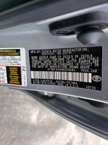 Photo 10 from auction – 2017 TOYOTA CAMRY LE with VIN 4T1BF1FK4HU379283
