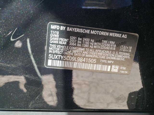 Photo 10 from auction – 2020 BMW X3 XDRIVE3 with VIN 5UXTY5C09L9B41505