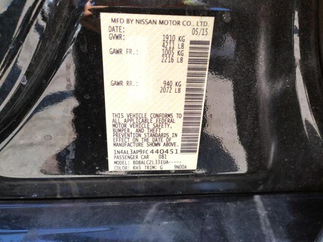 Photo 10 from auction – 2015 NISSAN ALTIMA 2.5 with VIN 1N4AL3AP9FC440451