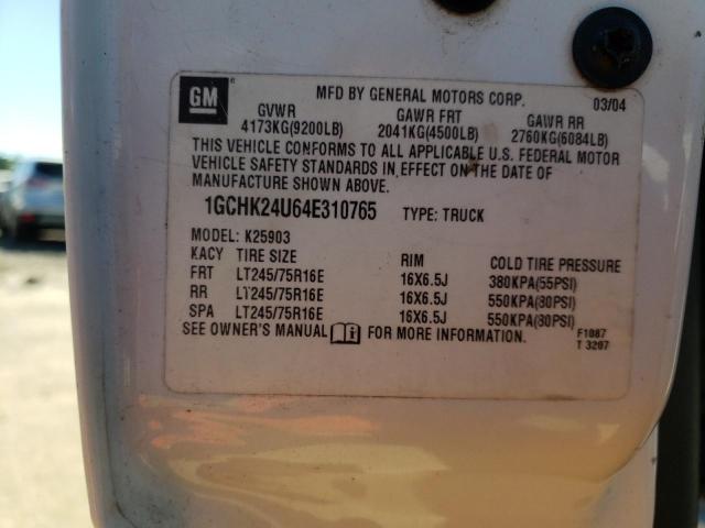 Photo 10 from auction – 2004 CHEVROLET SILVERADO with VIN 1GCHK24U64E310765