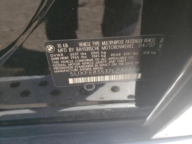 Photo 10 from auction – 2007 BMW X5 4.8I with VIN 5UXFE83537LZ39846