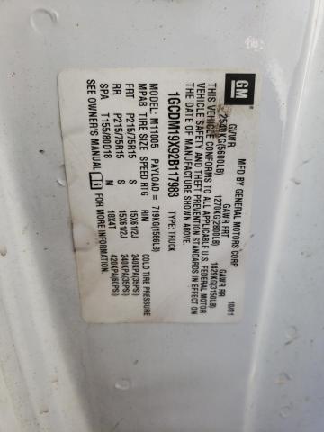 Photo 10 from auction – 2002 CHEVROLET ASTRO with VIN 1GCDM19X92B117983