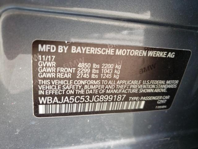 Photo 10 from auction – 2018 BMW 530 I with VIN WBAJA5C53JG899187